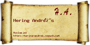 Hering András névjegykártya