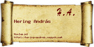 Hering András névjegykártya